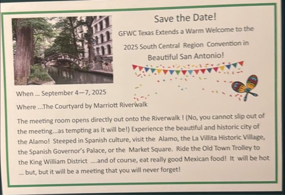 South Central Region Conference in September